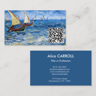 Van Gogh - Sjölandskapet Saintes-Maries - QR-koden Visitkort