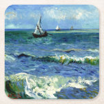 Van Gogh - Sjölandskapet Underlägg Papper Kvadrat<br><div class="desc">Vincent van Goghs berömd,  Sjölandskapet nära Les Saintes-Maries de la Mer.</div>