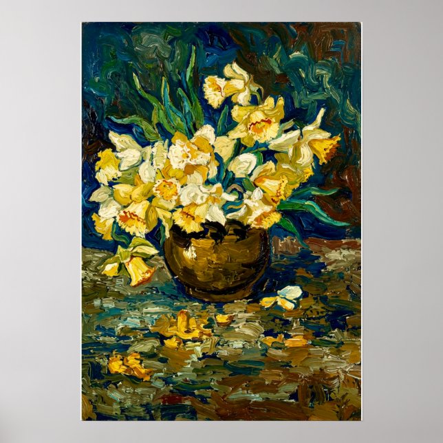 Van Gogh-skål med narcisser  Poster (Framsidan)