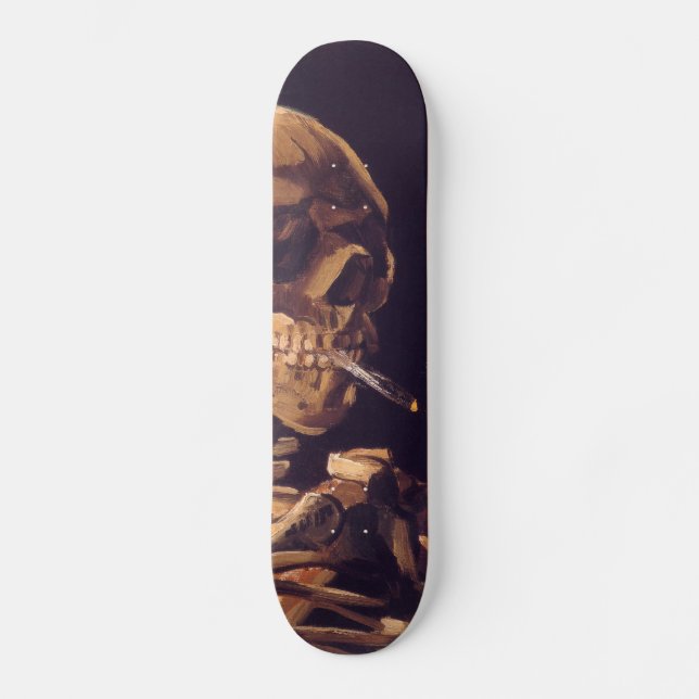 Van Gogh: Skalle med brinna Cigaret Skateboard Bräda 20,5 Cm (Framsida)