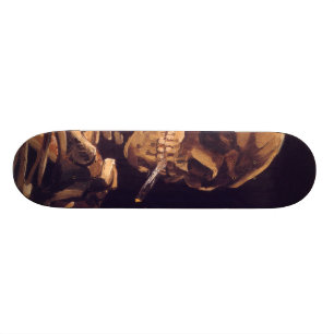 Van Gogh: Skalle med brinna Cigaret Skateboard Bräda 20,5 Cm