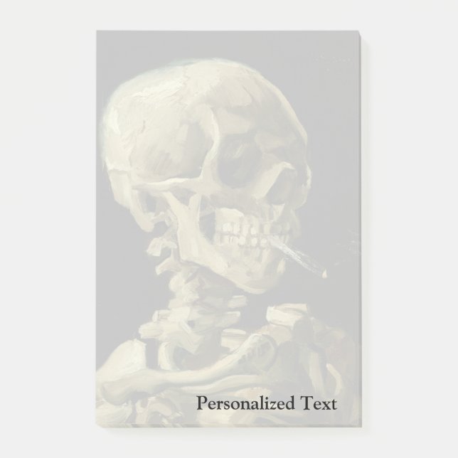 Van Gogh | skalle med brinna cigarett | 1886 Post-it Block (Framsida)