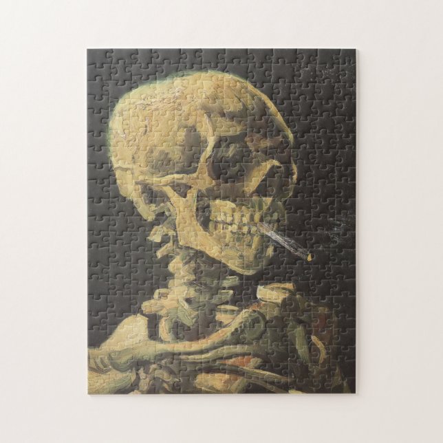 VAN GOGH - skalle med cigaretten 1885 Pussel (Vertikal)