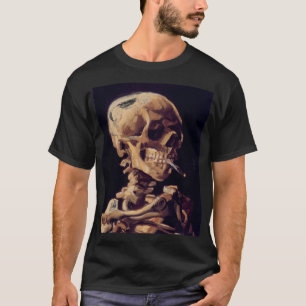 Van Gogh - skalle med en brinna cigarett T-shirt