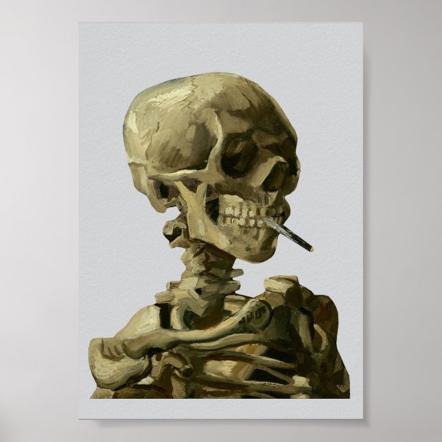 Van Gogh, Skelett med en brinnande cigarett Poster (Framsidan)