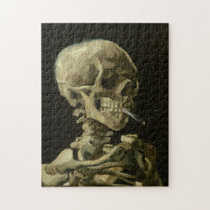 Van Gogh Skull, en Skeleton med Burning Cigarett Pussel