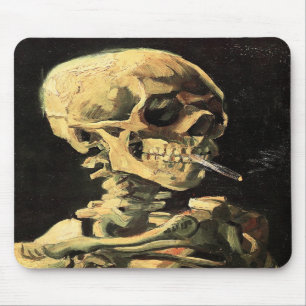 Van Gogh Skull med bränd Cigarettmusknapp Musmatta