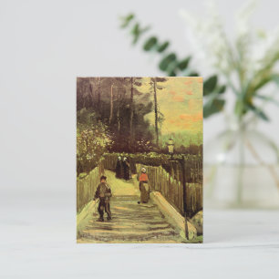 Van Gogh - Sloping Väg i Montmarte Vykort