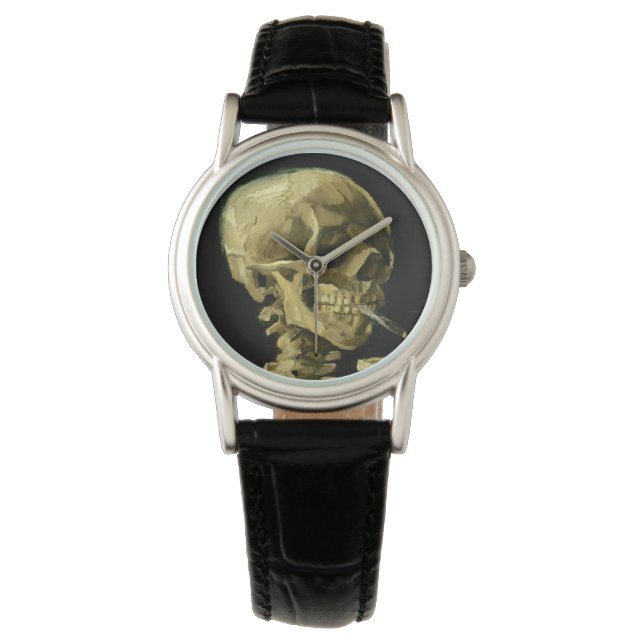 Van Gogh Smoking Skeleton Armbandsur (Framsida)