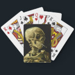 Van Gogh Smoking Skeleton Casinokort<br><div class="desc">Spelkort med Vincent van Goghs oljemålning Skull på Skeleton med Burning Cigarette (1885-86). En underbar gåva till fläkt av post-Impressionism och nederländsk konst!</div>