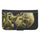 Van Gogh Smoking Skeleton Galaxy S4 Plånbok (Framsidan (Horisontell))