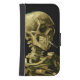 Van Gogh Smoking Skeleton Galaxy S4 Plånbok (Framsidan)