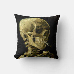 Van Gogh Smoking Skeleton Kudde