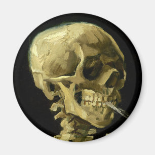 Van Gogh Smoking Skeleton Magnet
