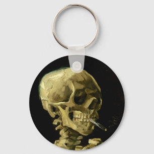 Van Gogh Smoking Skeleton Nyckelring