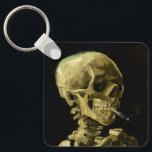 Van Gogh Smoking Skeleton Nyckelring<br><div class="desc">Nyckelkedja med Vincent van Goghs oljemålning Skull på ett Skeleton med Burning Cigarette (1885-86). En underbar gåva till fläkt av post-Impressionism och nederländsk konst!</div>