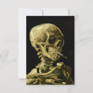 Van Gogh Smoking Skeleton OSA Kort