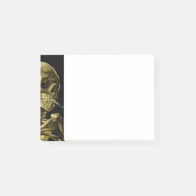 Van Gogh Smoking Skeleton Post-it Block (Framsida)