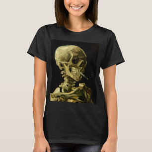 Van Gogh Smoking Skeleton T Shirt