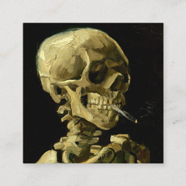 Van Gogh Smoking Skeleton Tilläggskort (Framsida)