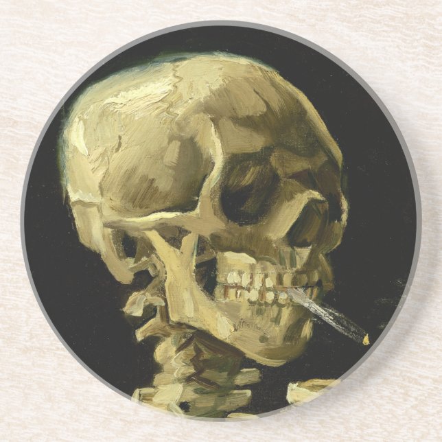 Van Gogh Smoking Skeleton Underlägg (Framsidan)