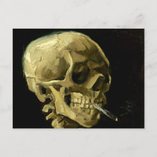 Van Gogh Smoking Skeleton Vykort