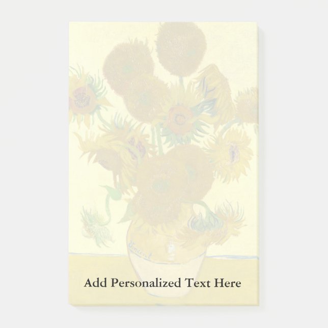 Van Gogh| Solblommor| 1888 Post-it Block (Framsida)