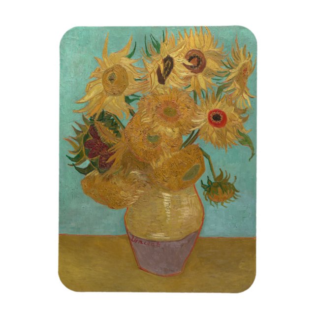 Van Gogh - Solblommor, 3:e versionen, Repetition Magnet (Vertikal)