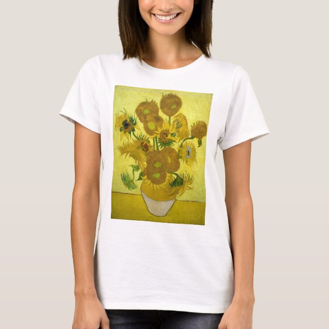Van Gogh - Solblommor, 4:e versionen, Repetition T Shirt (Framsida)