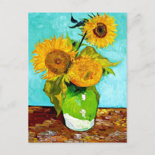 Van Gogh - Solblommor - Art-postkort Vykort
