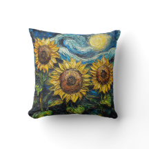 Van Gogh-solblommor och stjärnbästnatt