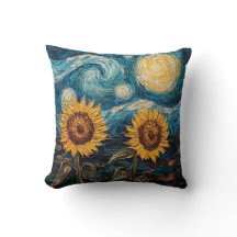 Van Gogh-solblommor och stjärnbästnatt