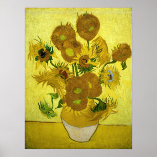 Van Gogh - Solblommor Poster