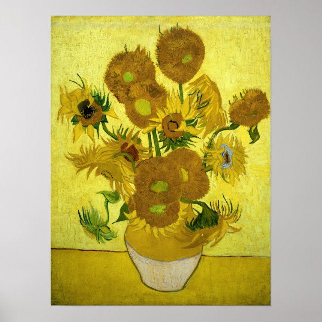 Van Gogh - Solblommor Poster (Framsidan)