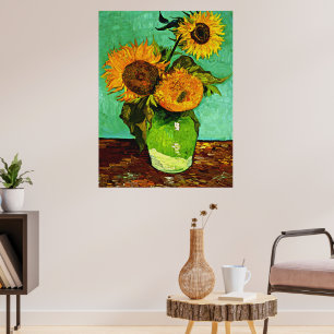 Van Gogh - Solblommor, tre, Poster