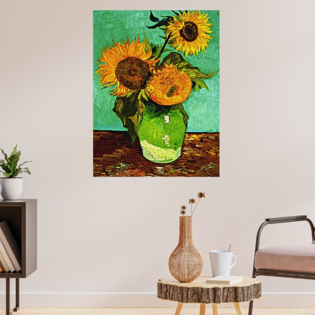 Van Gogh - Solblommor, tre, Poster (Vardagsrum 3)