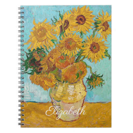 Van Gogh Solros Gula Blommor  Blommig  Anteckningsbok