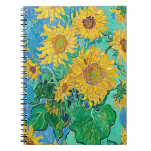Van Gogh Solros Gula Blommor Blommig Anteckningsbok