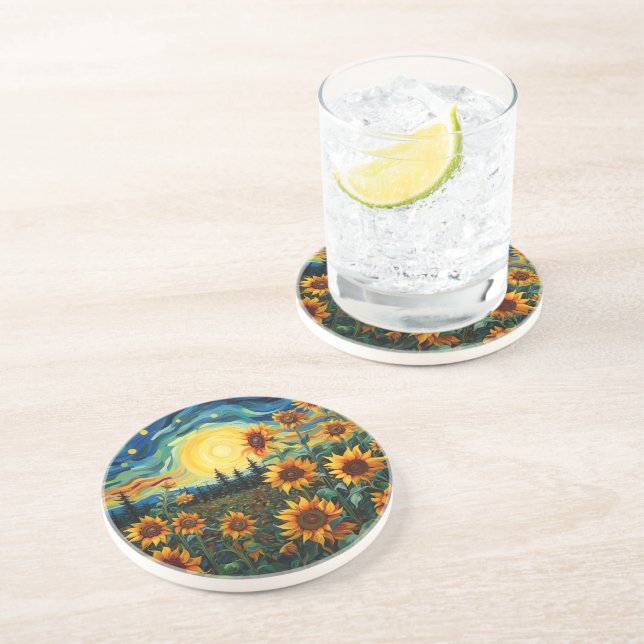 Van Gogh Solros Målning Underlägg (Sidan)