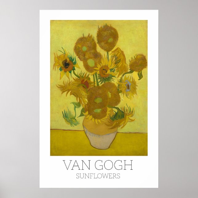Van Gogh Solros Utskrift Impressionistisk Fin Kons Poster (Framsidan)