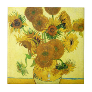 Van Gogh solrosor belägger med tegel Kakelplatta