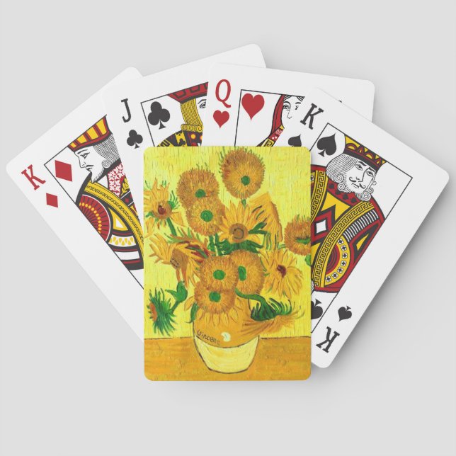 Van Gogh Solrosor Casinokort (Baksidan)