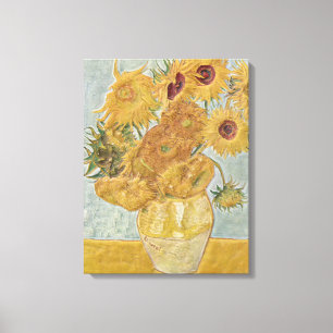 Van Gogh - solrosor för vas tolv Canvastryck