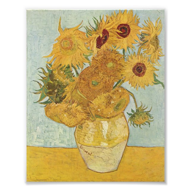 Van Gogh Solrosor Fototryck (Framsidan)