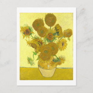 Van Gogh Solrosor I Adressändring Meddelande Vykort