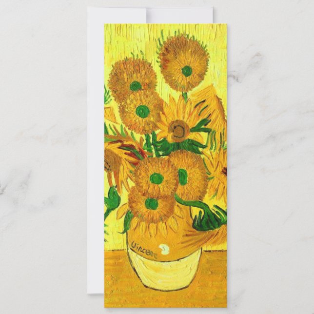 Van Gogh Solrosor Inbjudningar (Framsida)
