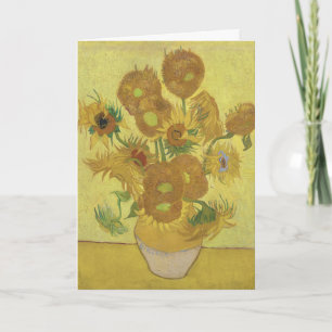 Van Gogh Solrosor - Levande gult på gult Kort