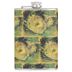 Van Gogh Solrosor - Ljusgul Blomsterkonst Fickplunta