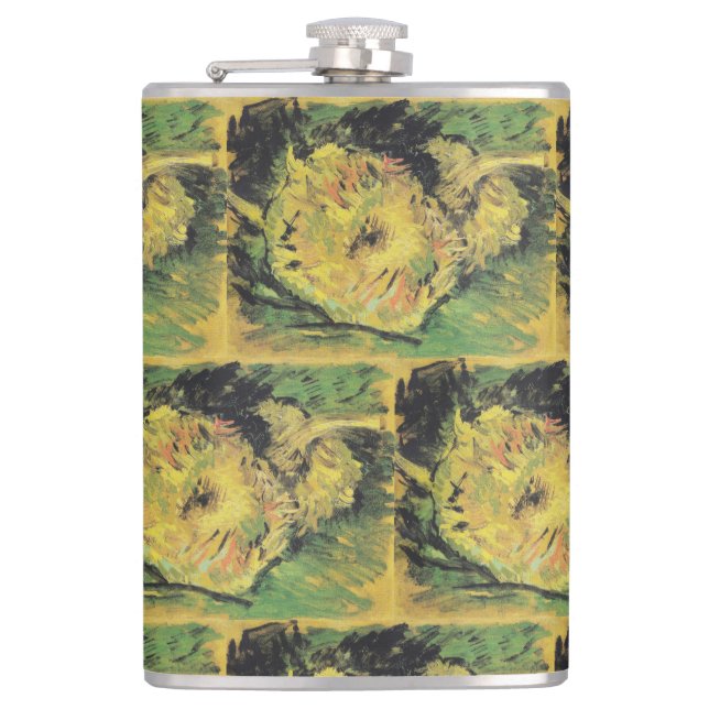 Van Gogh Solrosor - Ljusgul Blomsterkonst Fickplunta (Framsidan)