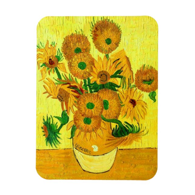 Van Gogh Solrosor Magnet (Vertikal)